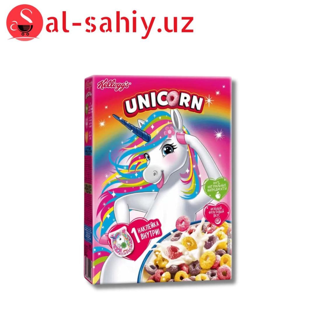 Готовый завтрак Kellogg`s Unicorn радужные колечки 375 гр.