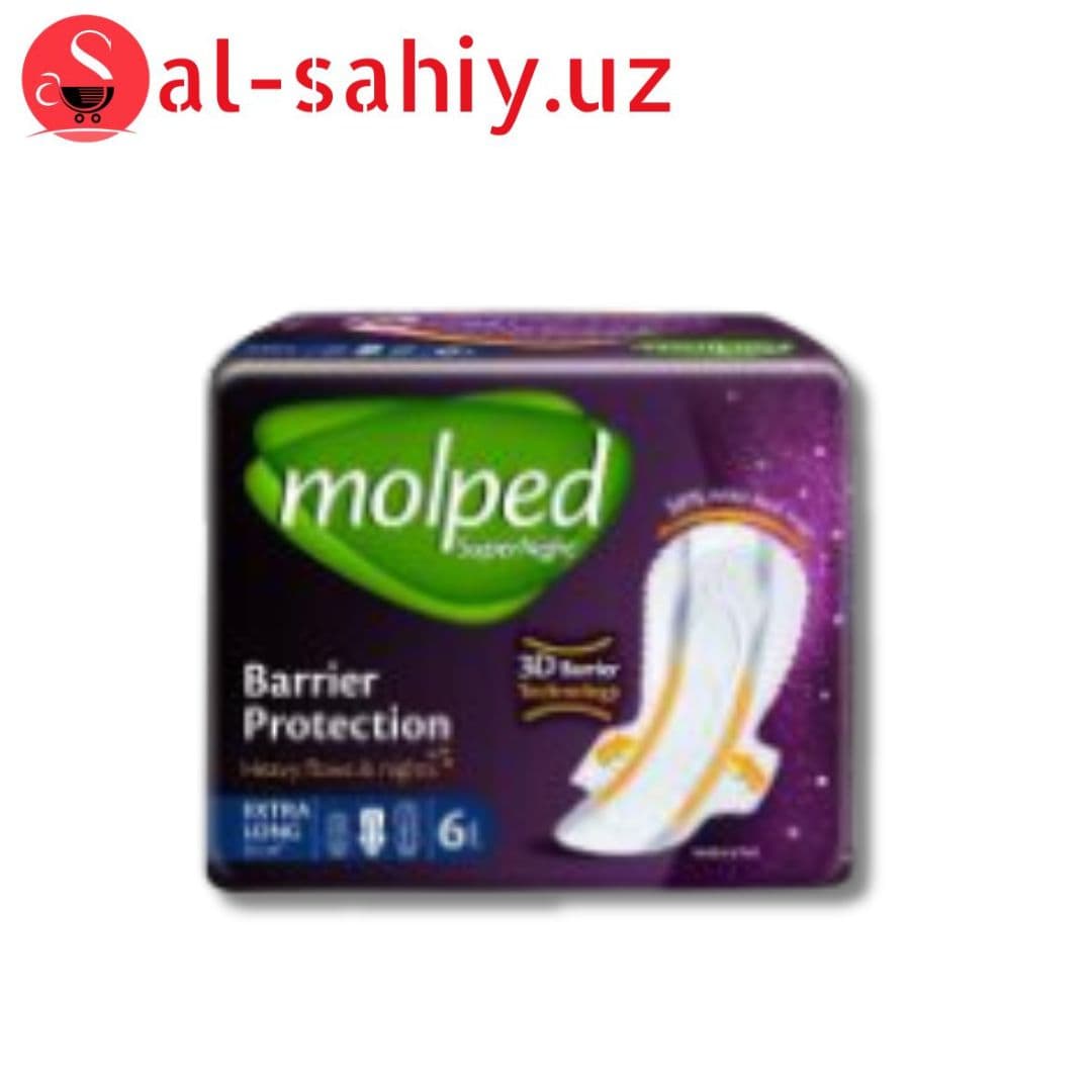 Гигиенические прокладки Molped Super Night Extra long 6 шт (8690536806812) Подробнее: https://sholk.
