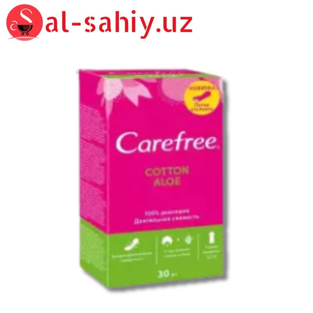 Прокладки Carefree Cotton ALOE салфетки воздухопроницаемые ароматизированные 34шт