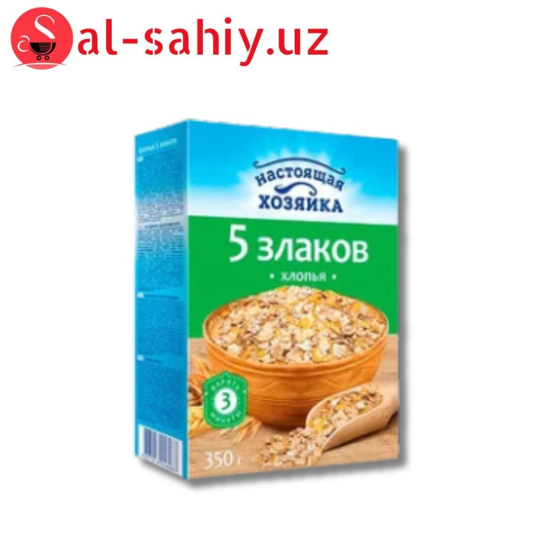 Хлопья Пять злаков Настоящая хозяйка 400гр