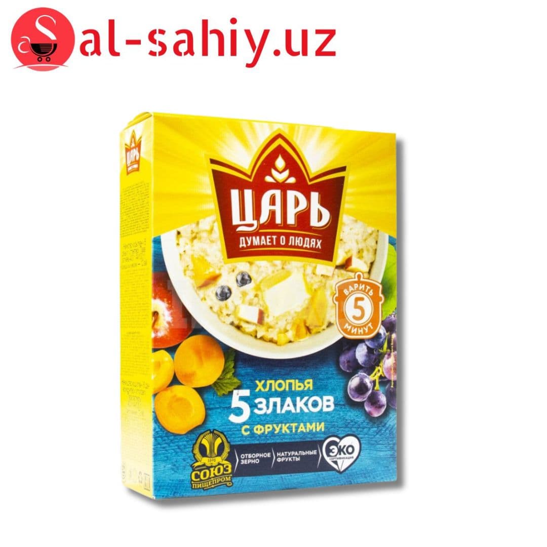 Хлопья Царь 5 Злаков с фруктами (4 х 100 г)