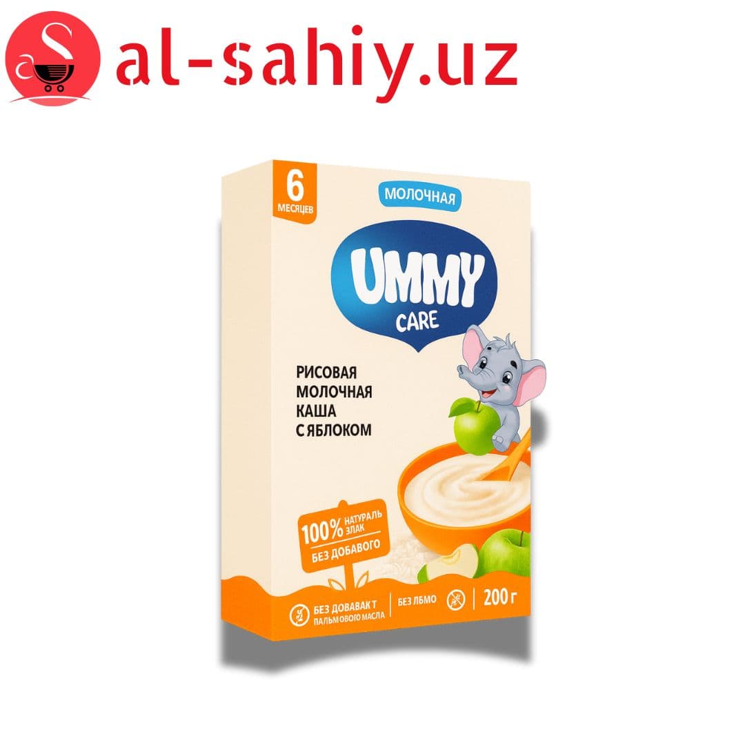Каша "Ummy care"   рисовая молочная  каша с яблоком  200гр