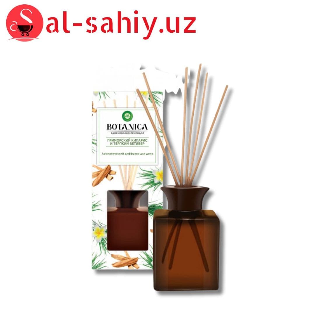 Ароматический диффузор Air Wick Botanica в комплекте с деревянными палочками Приморский кипарис