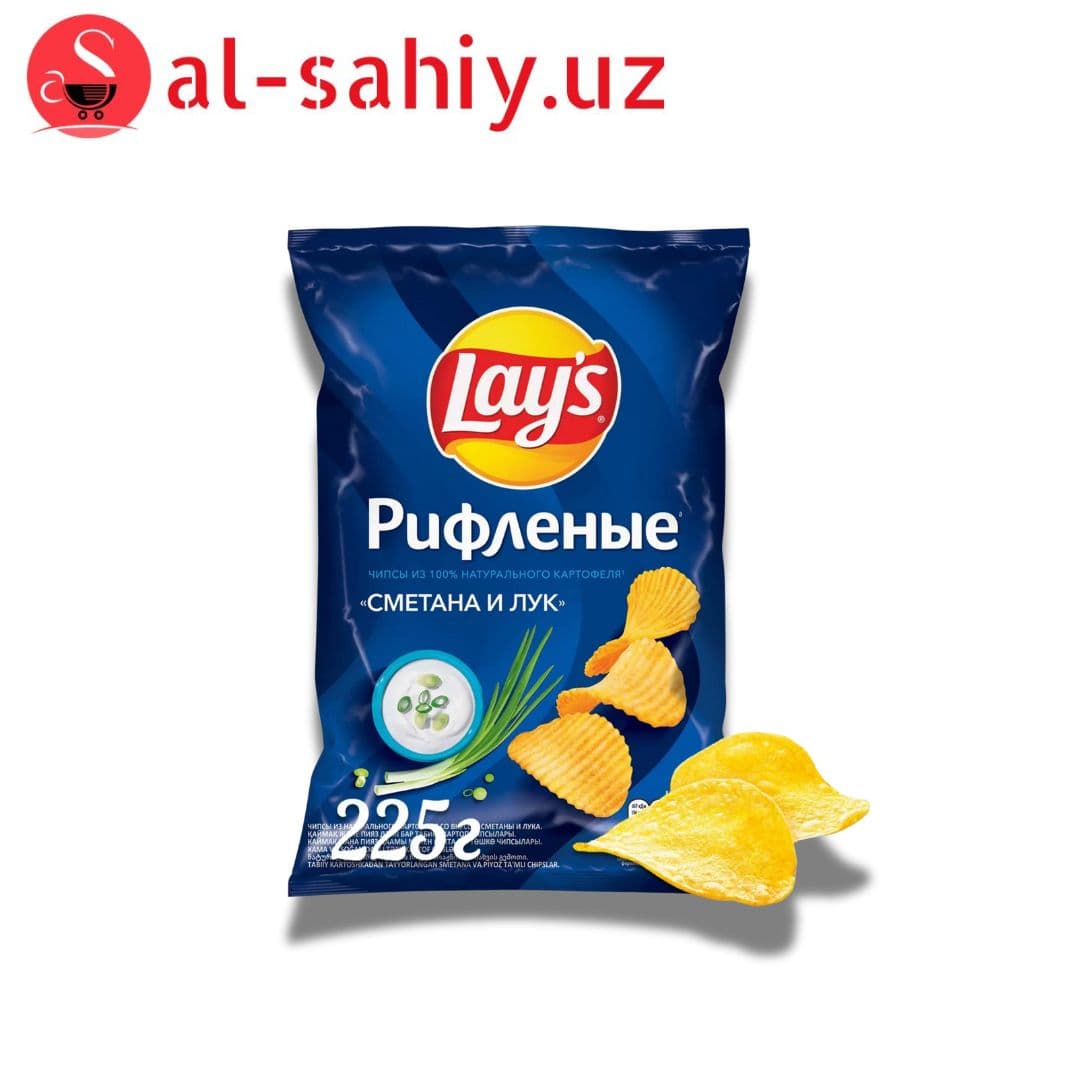Новый Лейз со вкусом сметана и лук 225гр
