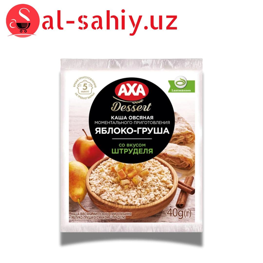 Каша овсяная Axa яблоко-груша со вкусом штруделя 40г