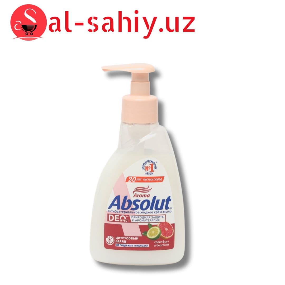 Антибактериальное жидкое мыло Absolut грейпфруит и бергамот 2в1 250гр