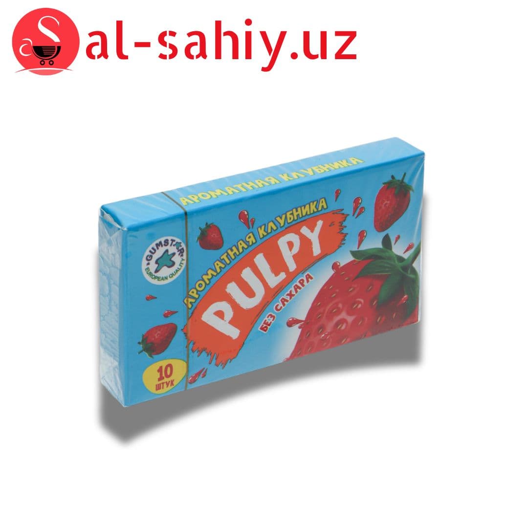 Жевателная резинка PULPY  "Ароматная клубника"