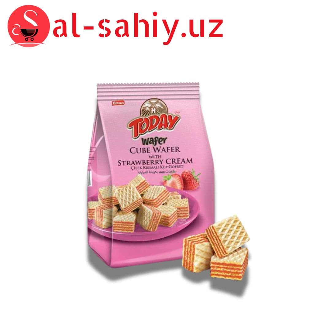 Today cube wafer клубничный крем  200гр