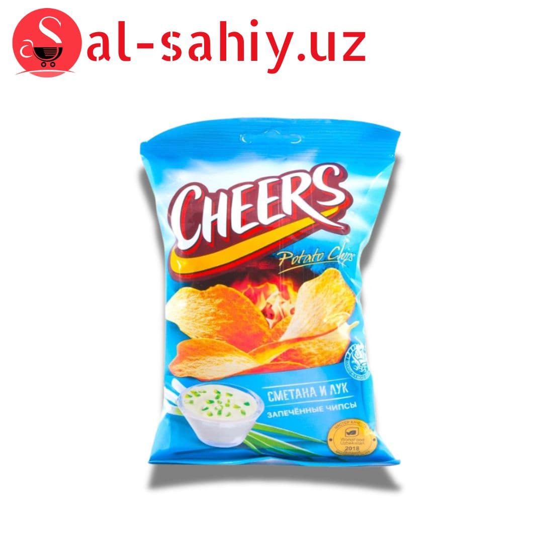 Новый  Чипсы Чеерс со вкусом сметана и лук  130гр