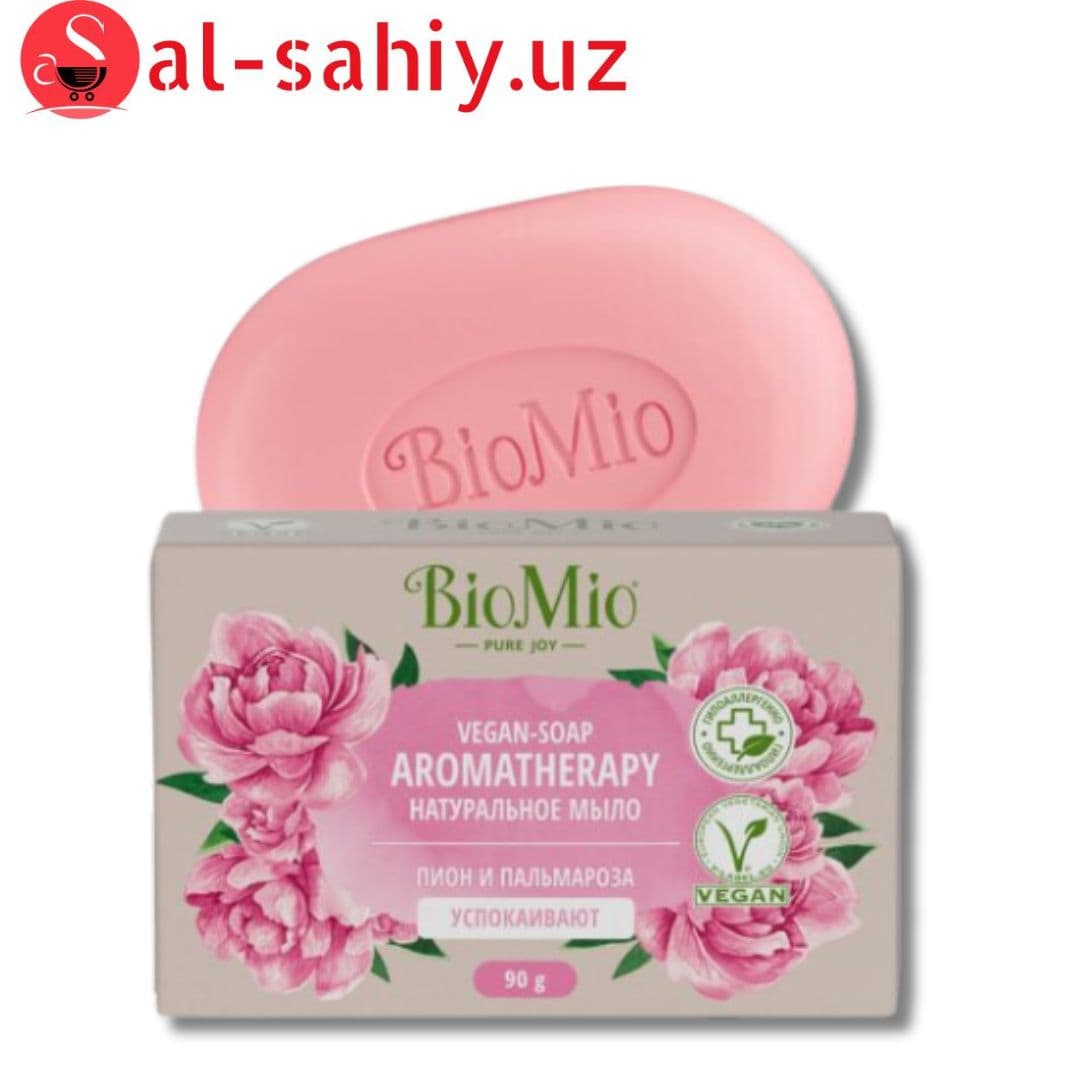 Мыло туалетное BioMio Bio-Soap Пион Пальмароза (90 г)