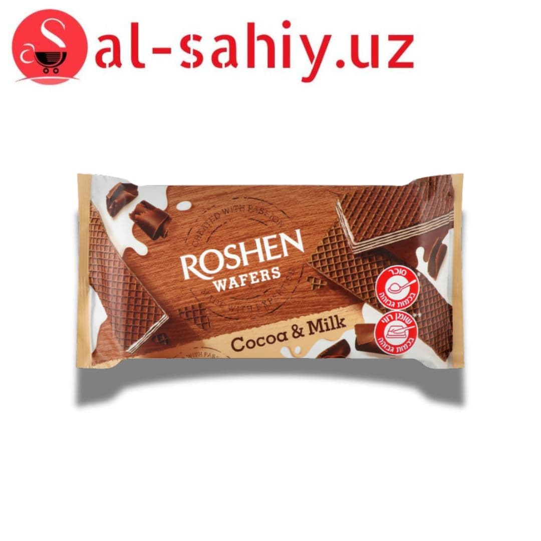 Вафли "ROSHEN" wafers какао/молоко 216г