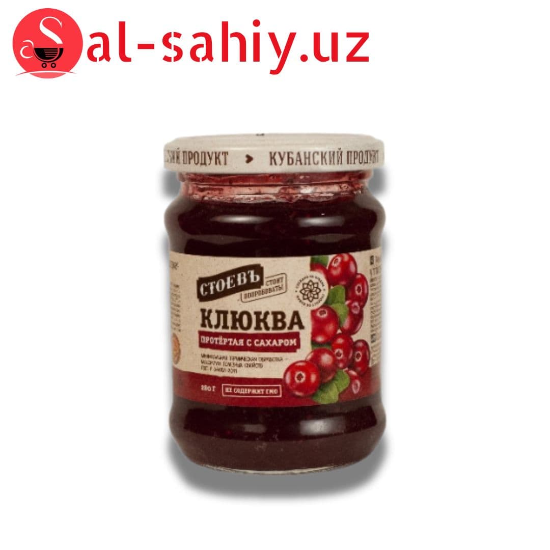 Джем Клюква протертая с сахором 950гр