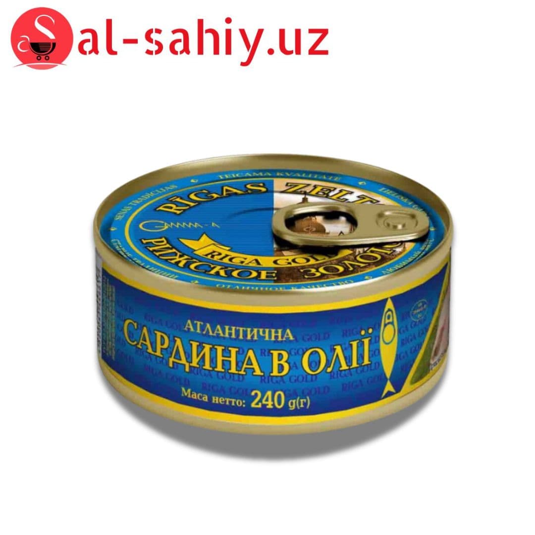 Атлантическая сардина в масле RIGA GOLD 240г
