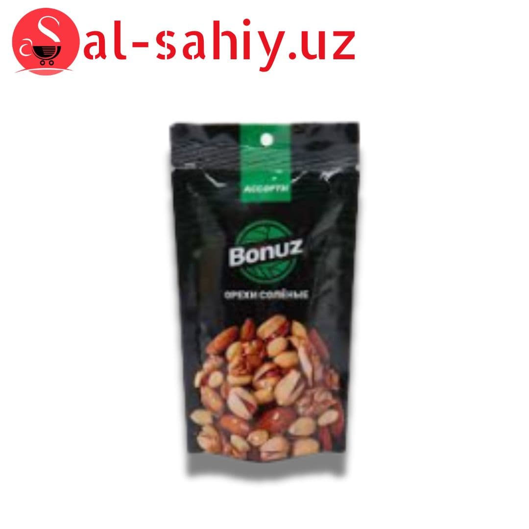 BONUZ Ассорти из Миндаль и Арахис солёные  60гр