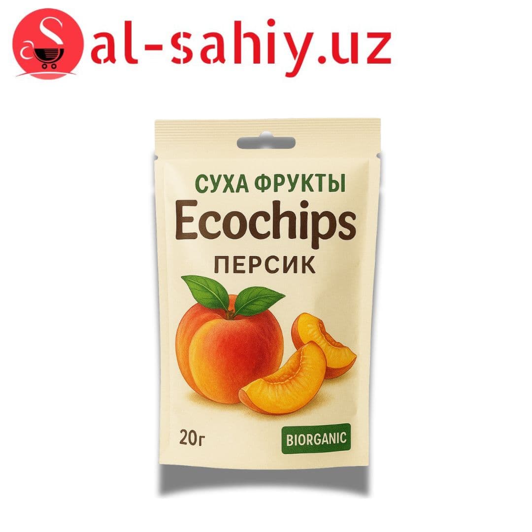 Суха фрукты Ecochips Персик  20гр  "BIORGANIC"