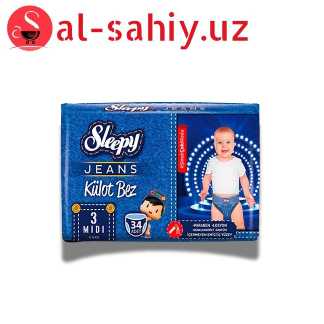 Памперс Sleepy Jeans №3 (34шт)