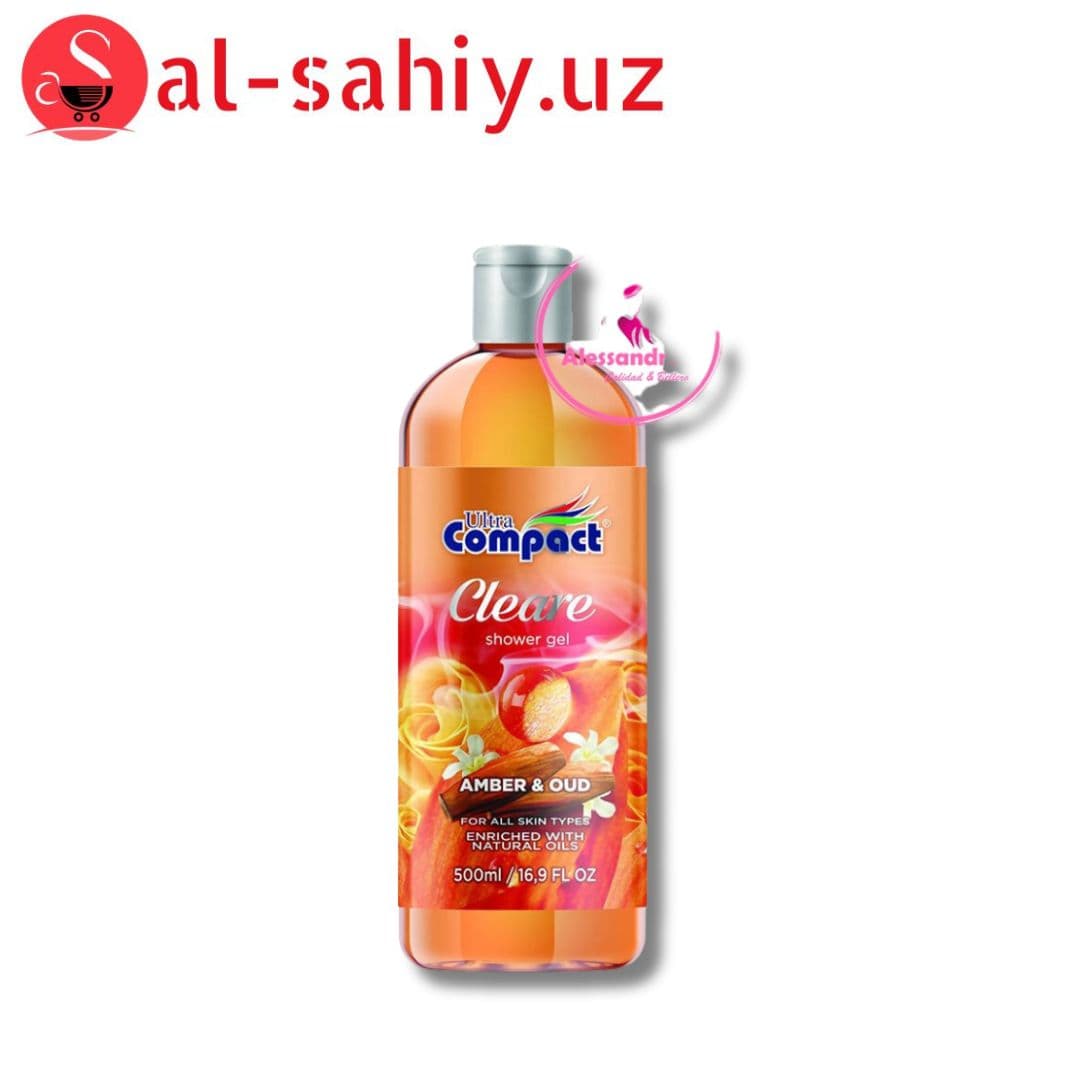 ultra compact cleare shower gel amber & oud 500ml ..