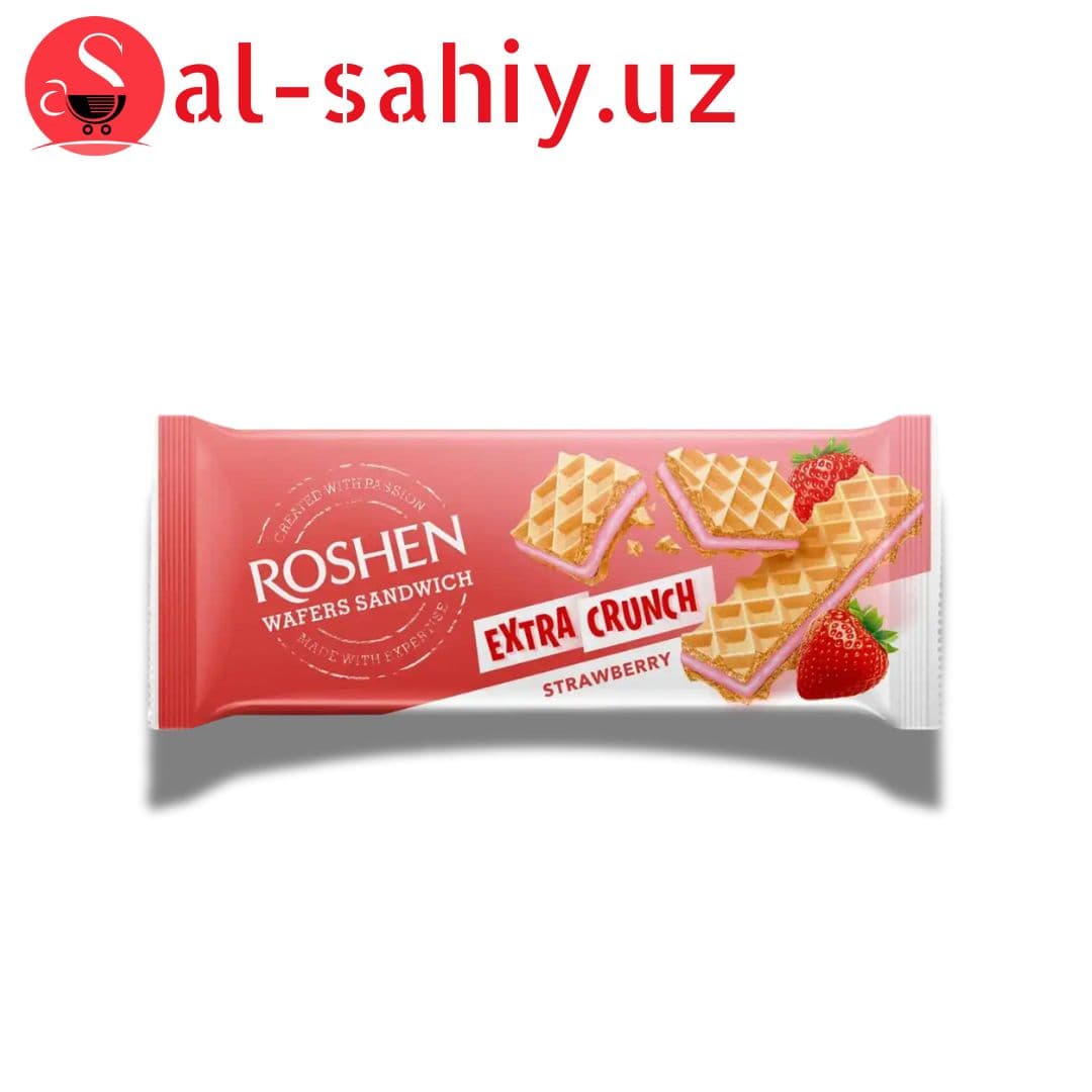 Вафли "ROSHEN' клубника "EXTRA CRUNCH" 142гр