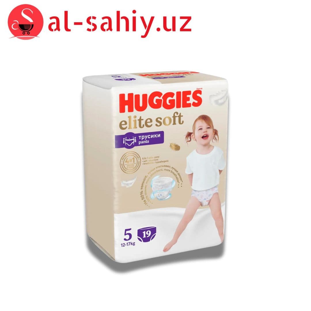 Подгузники-трусики Huggies Elite Soft 5 (12-17кг) 19 шт