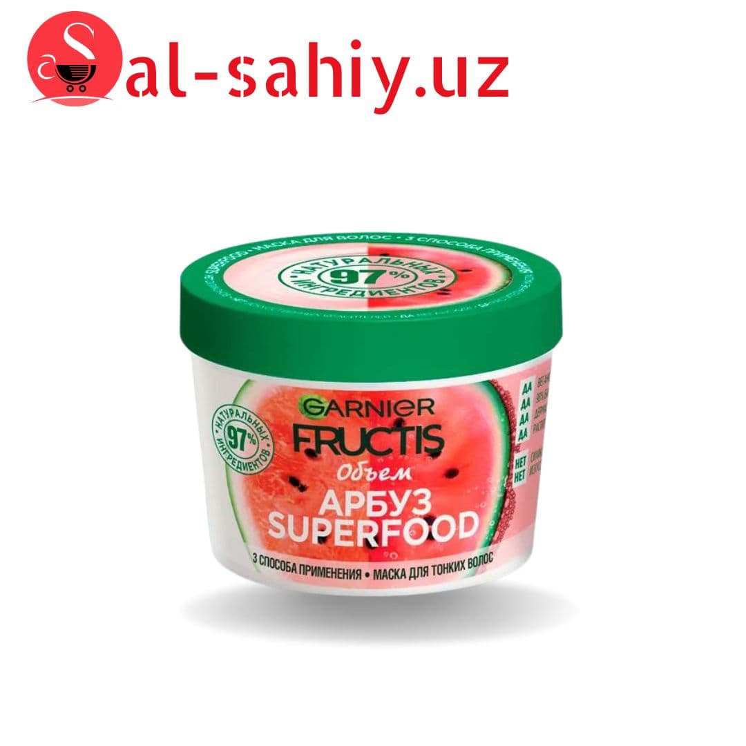 FRUCTIS МАСКА ДЛЯ ВОЛОС 3 В 1 SUPERFOOD АРБУЗ, 390 МЛ¶