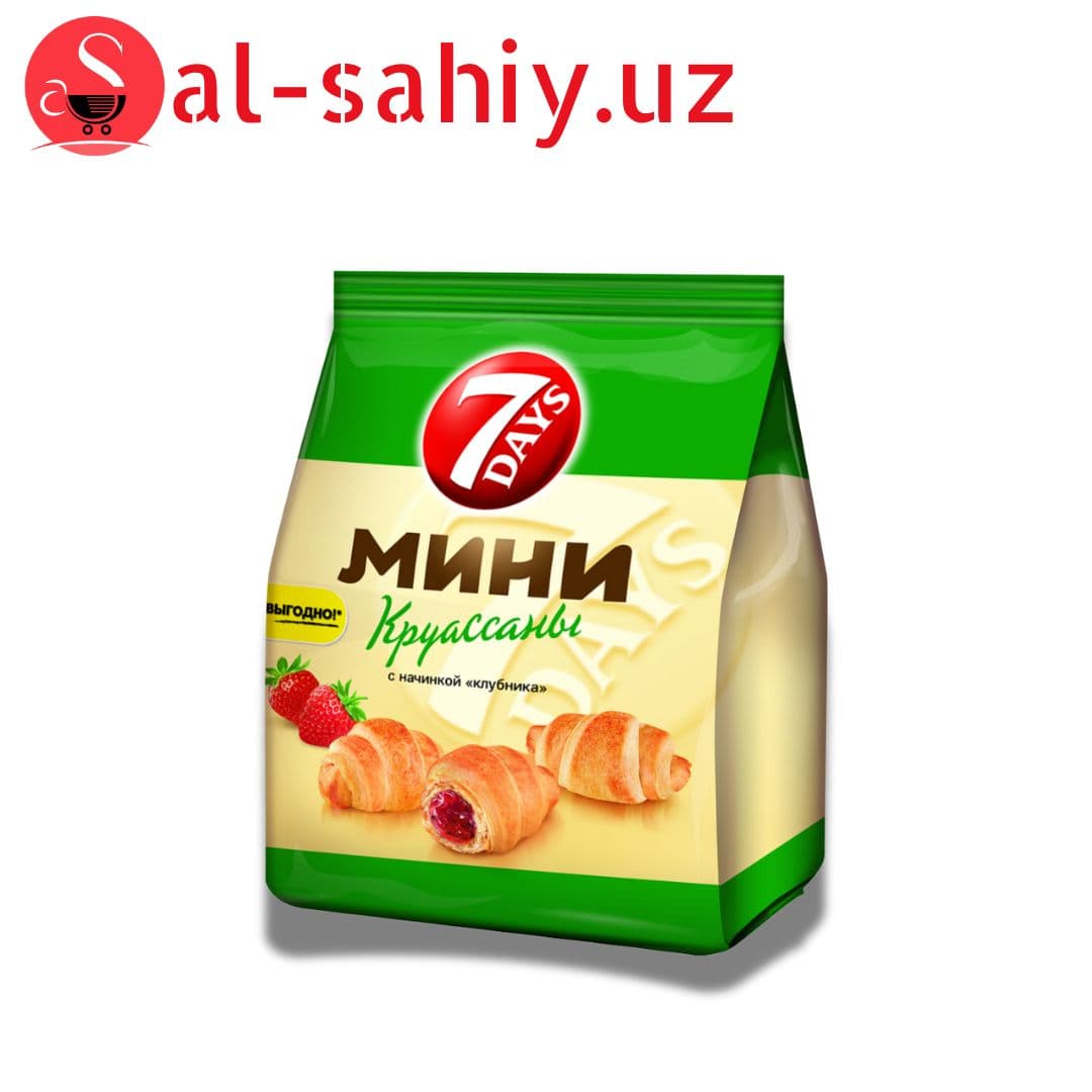 Мини круассаны 7DAYS С начинкой клубника 105г