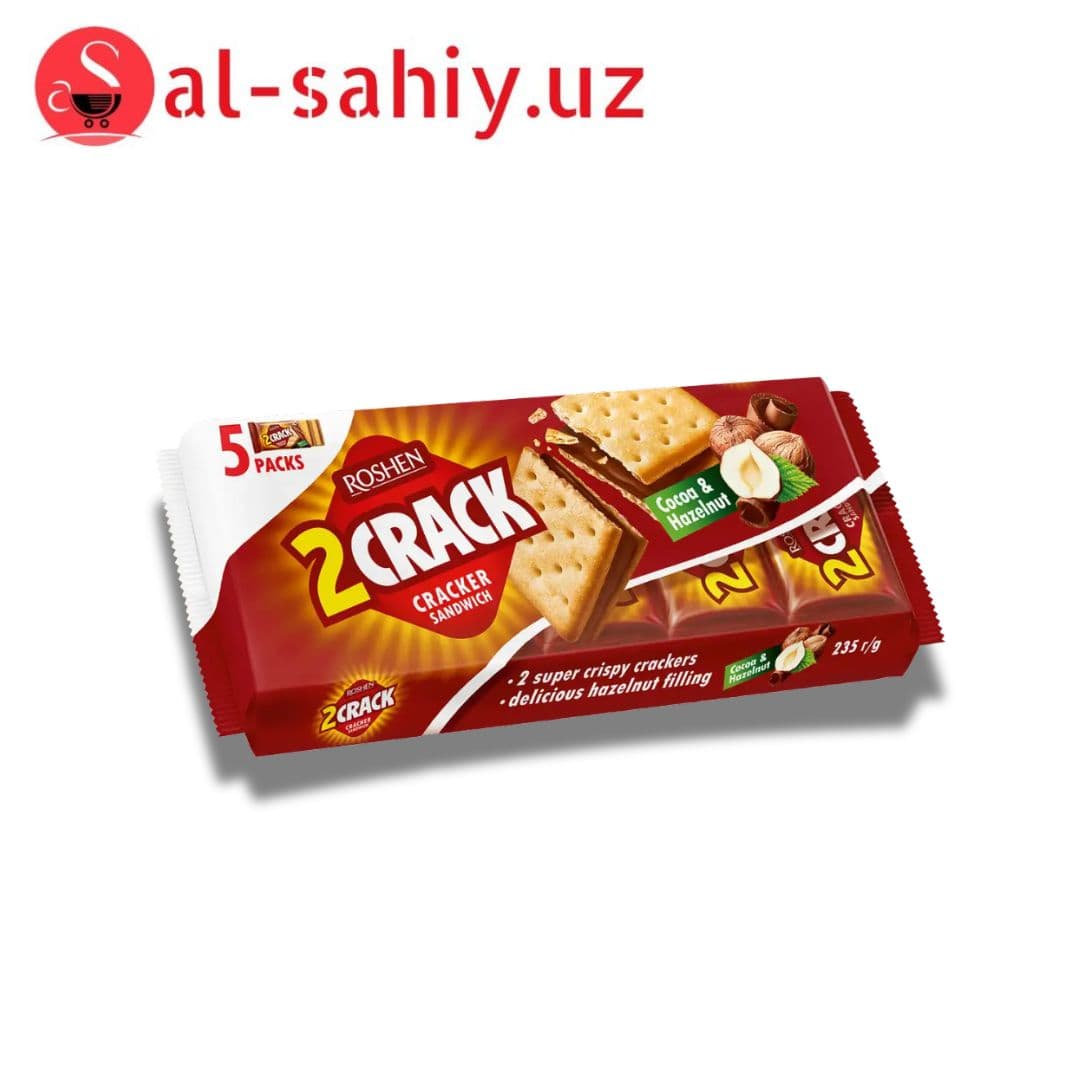 Крекер Cocoa&Hazelnut 2 Crack Roshen 5 pack