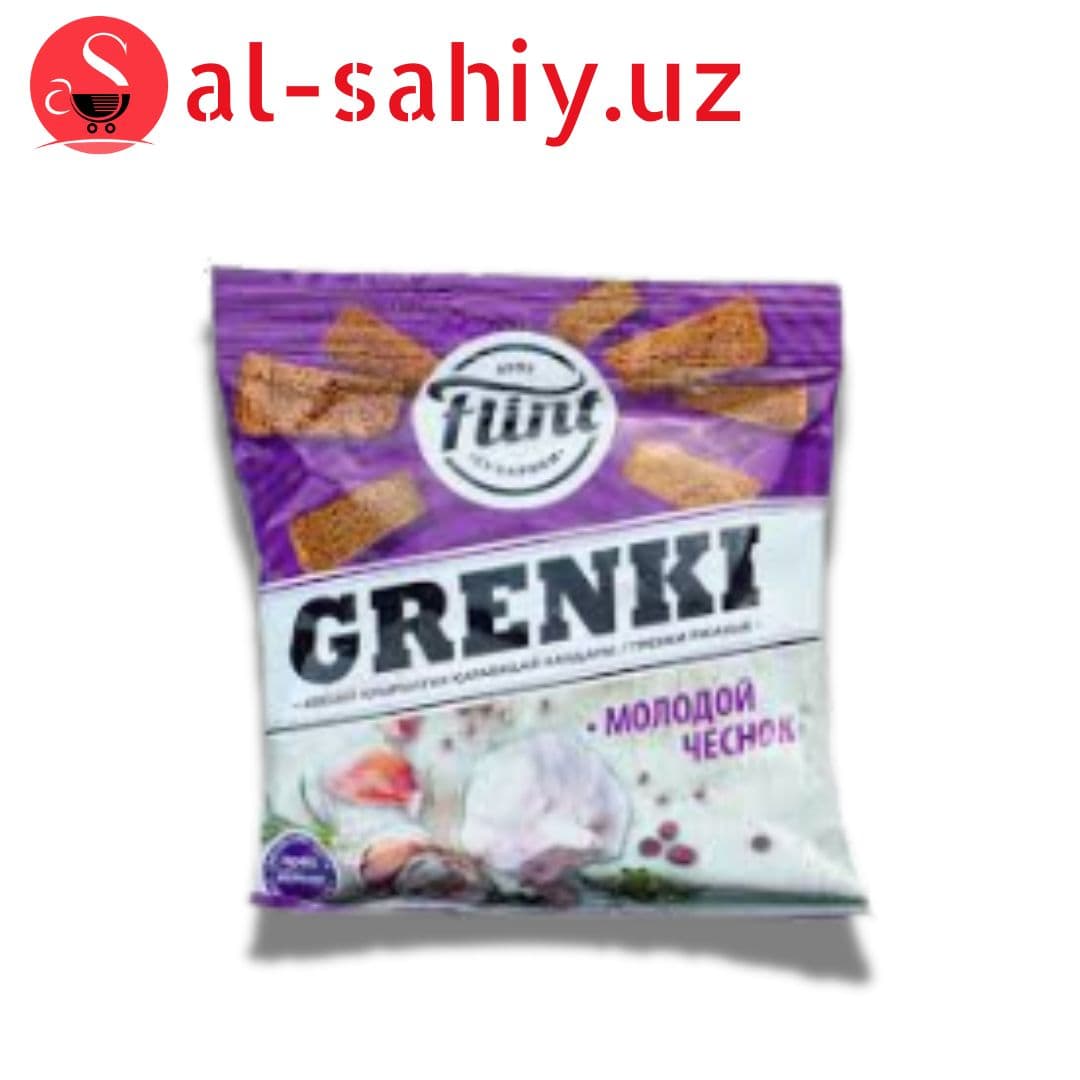 Новый Сухарики Гренки  со вкусом молодой чеснок  100гр