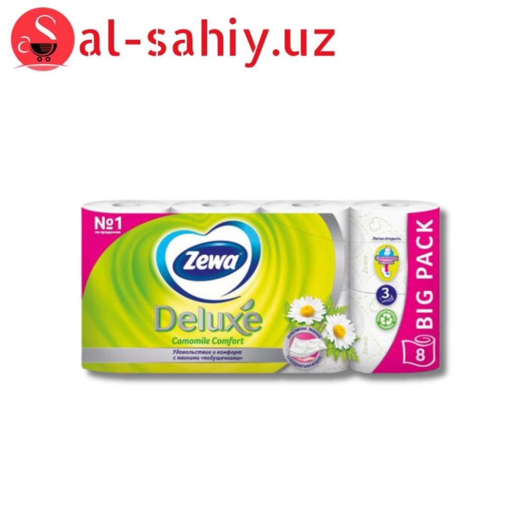 Туалетная бумага Zewa Deluxe с ароматом ромашки