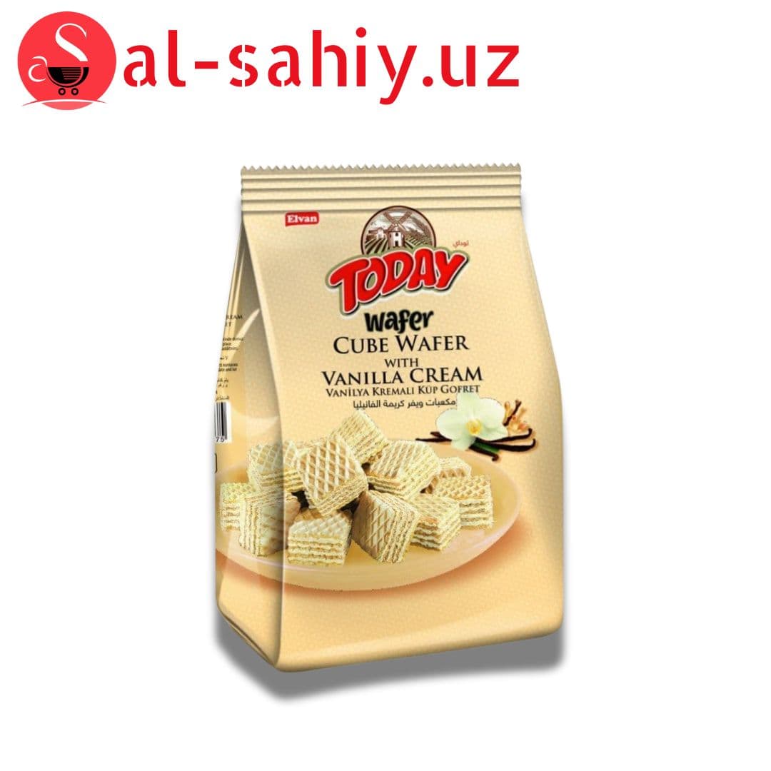 Elvan Today Wafer Cubes Vanilla Cream 200g packet ( Turkey )
