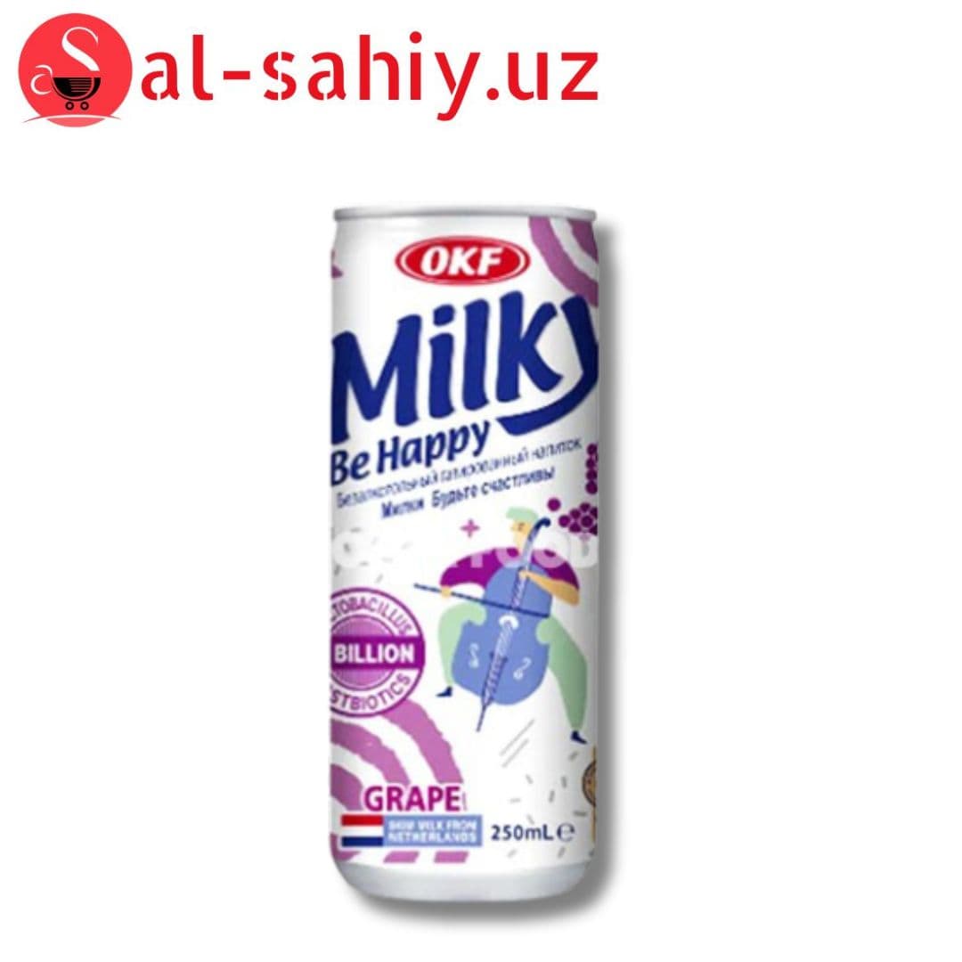 OKF Milky Be Happy Grape Drink 250ml