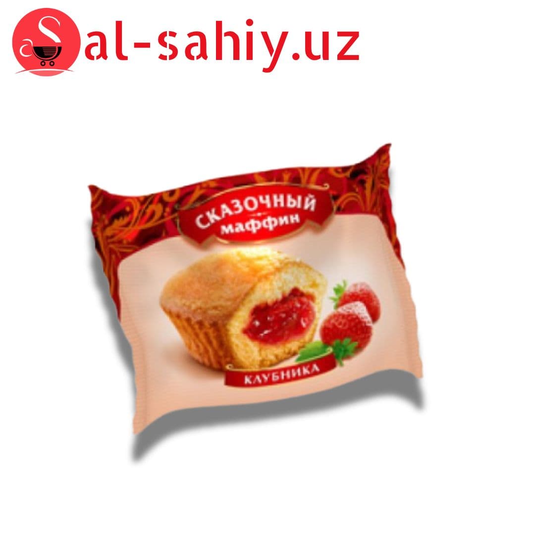 Кекс Muffi с клубникой начинкой 35гр