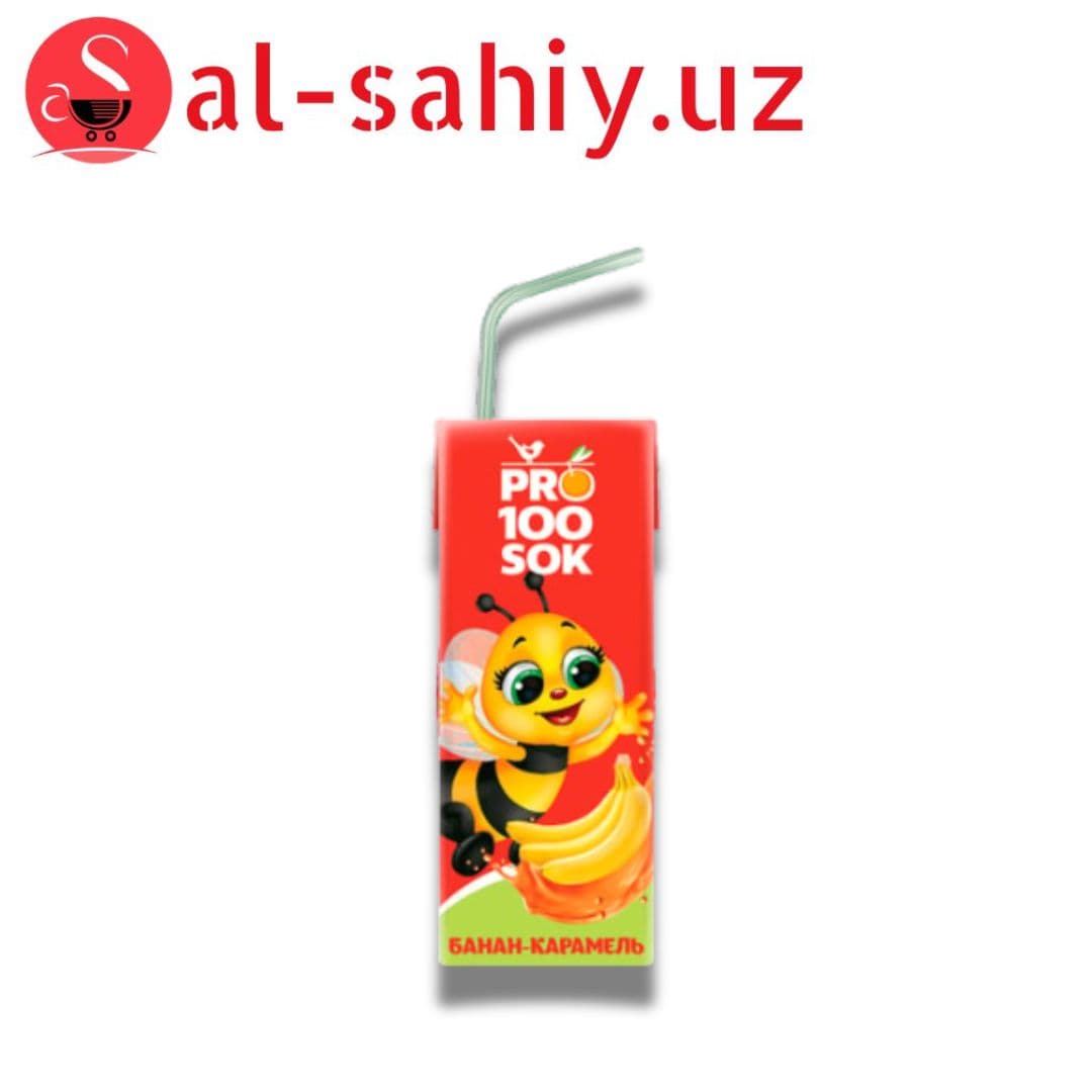 Сок Pro100SOK   "банан-яблоко"  вкус карамели 0,2л