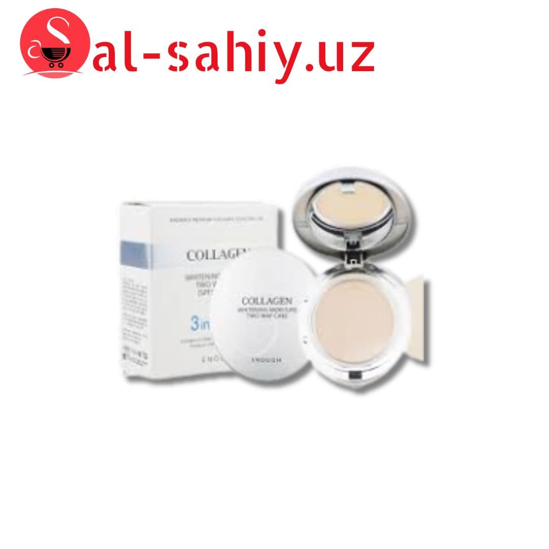 Пудра Enough Collagen 3 in 1 Whitening Moisture Two Way Cake №13