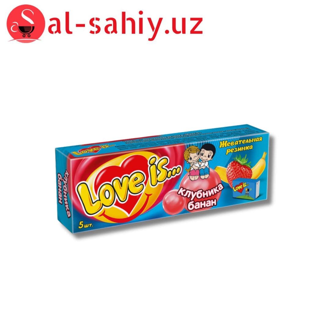 Живательная резинка банана и клубники Love is...