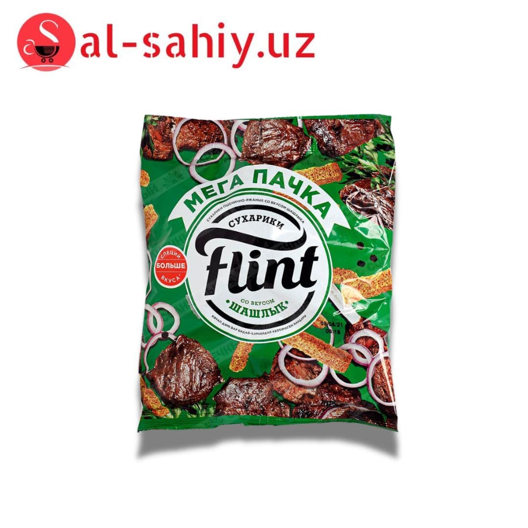 Новый Сухарики FLINT со вкусом шашлыка  60гр
