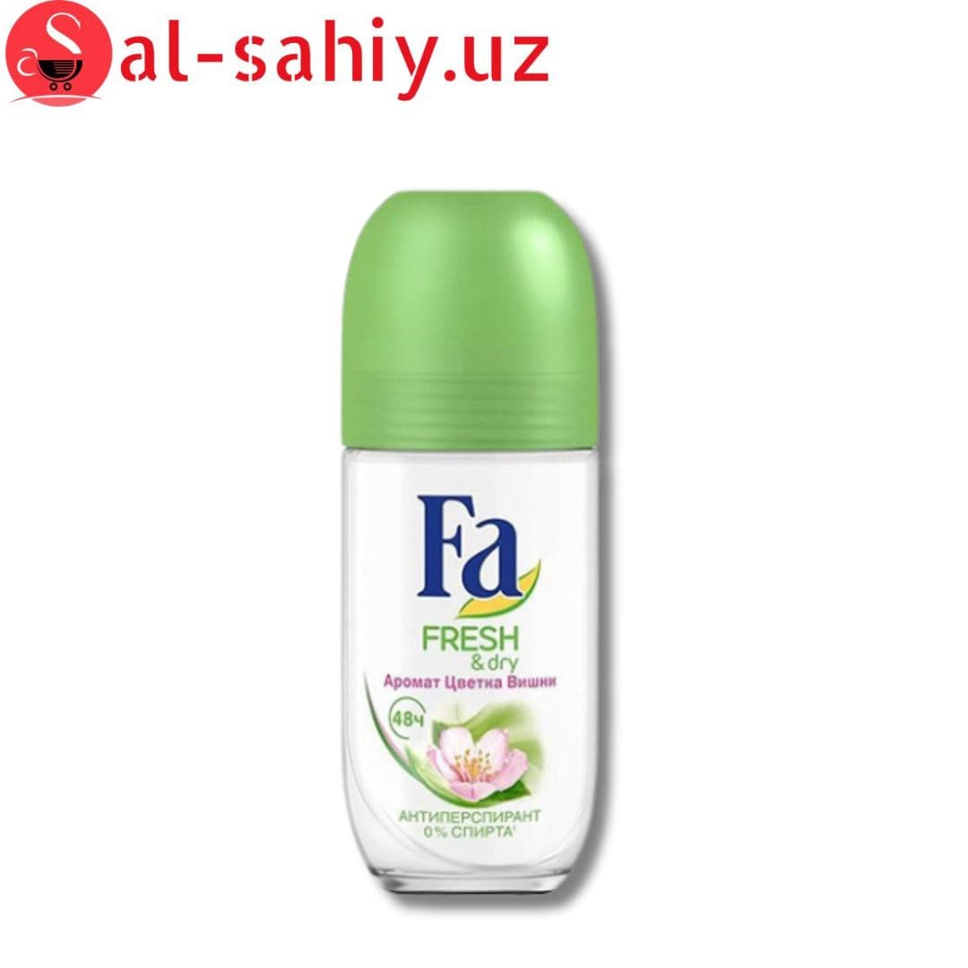 Дезодорант роликовый Fa Roll-On Glass Fresh & Dry Аромат Цветок Вишни 50мл