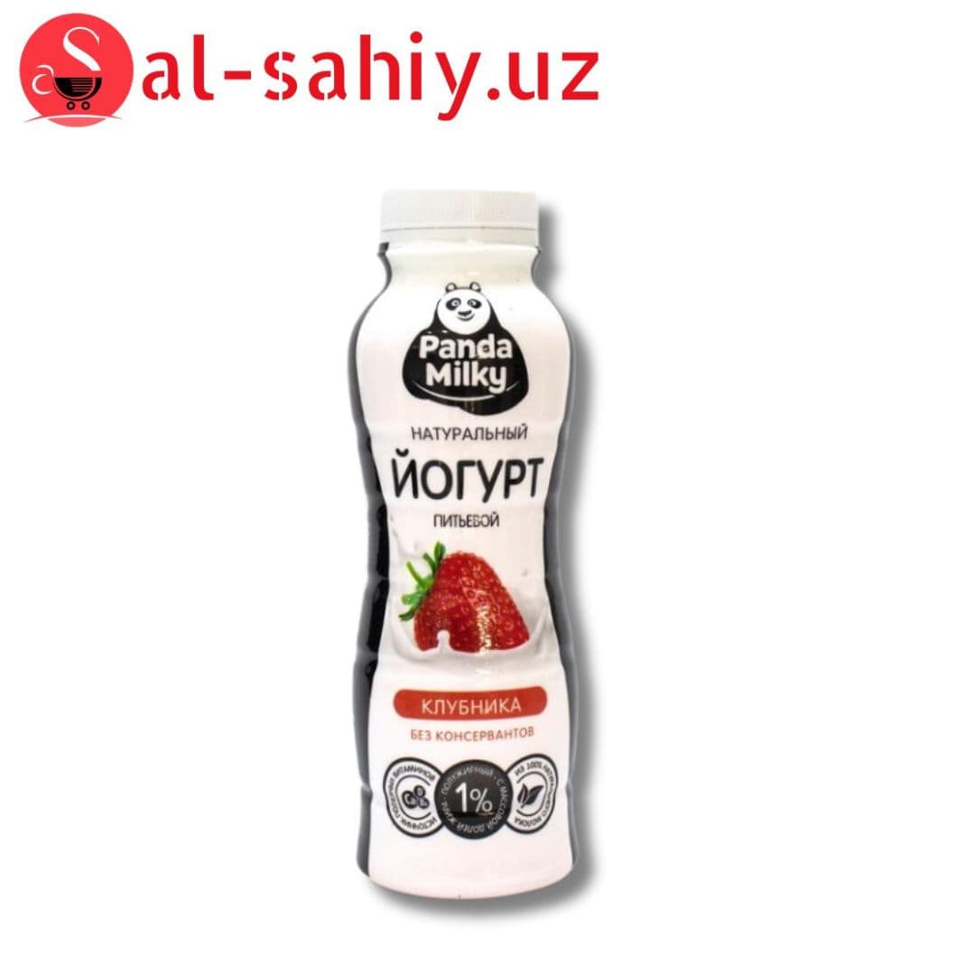 Йогурт Pandamilky 330 гр  Клубника