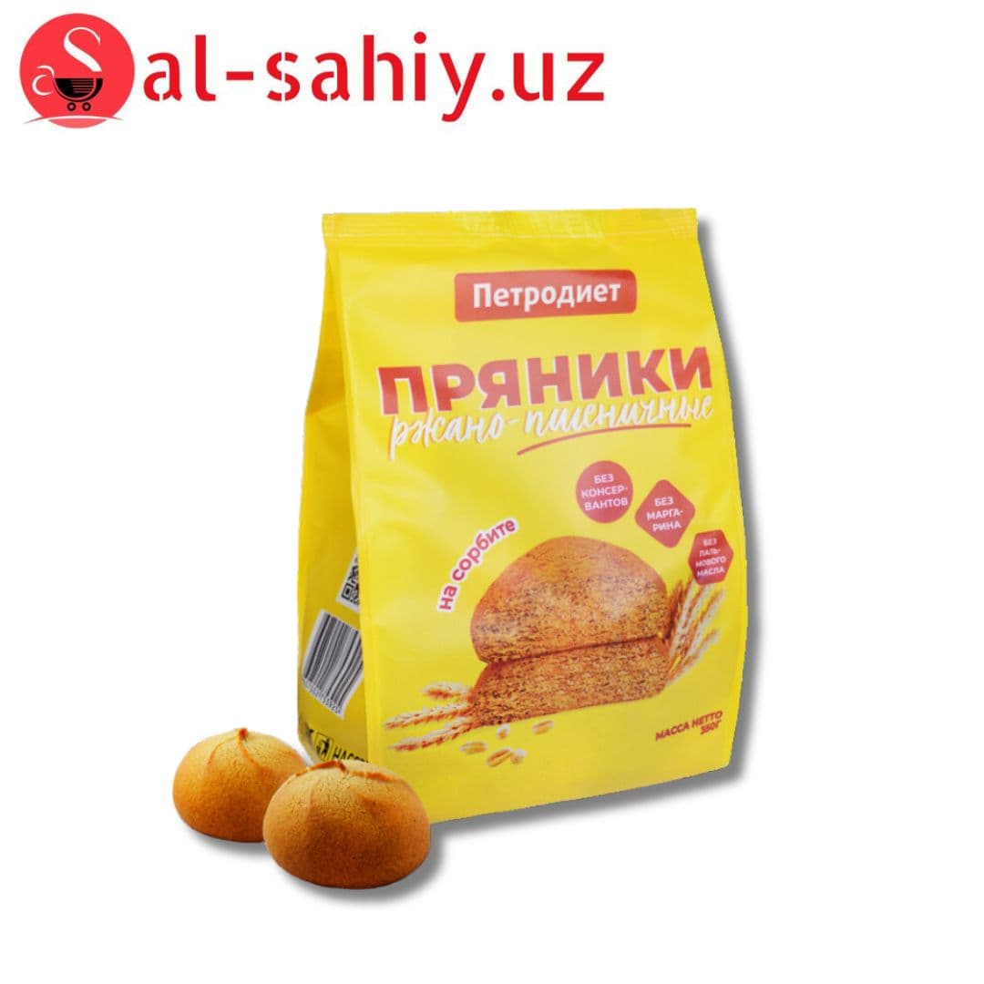 Пряники петродиет ржано/пшен на сорбите 350г*15
