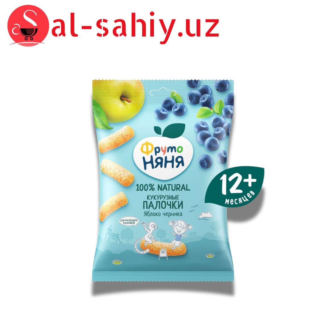 Палочка кукурузные  ФРУТОНЯНЯ 20г яблоко и черника