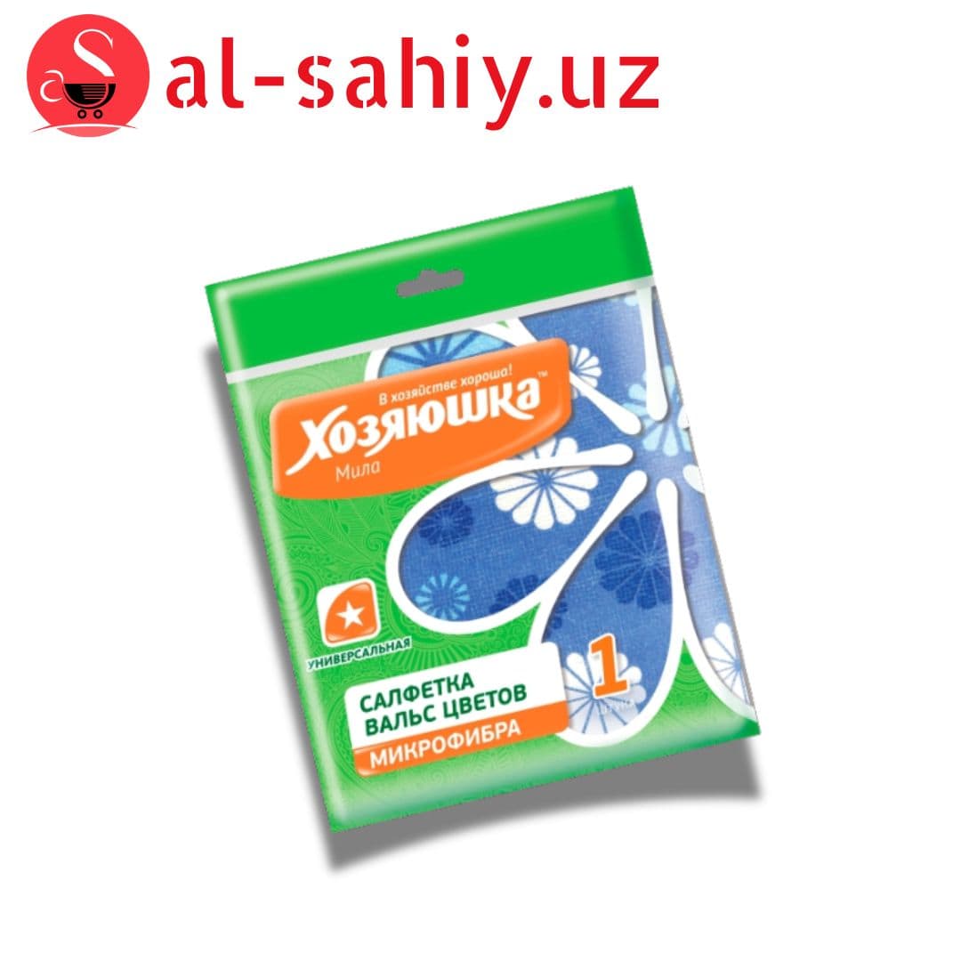 Хозяюшка Салфетка универсальная микрофибра Вальс цветов 30*30см.