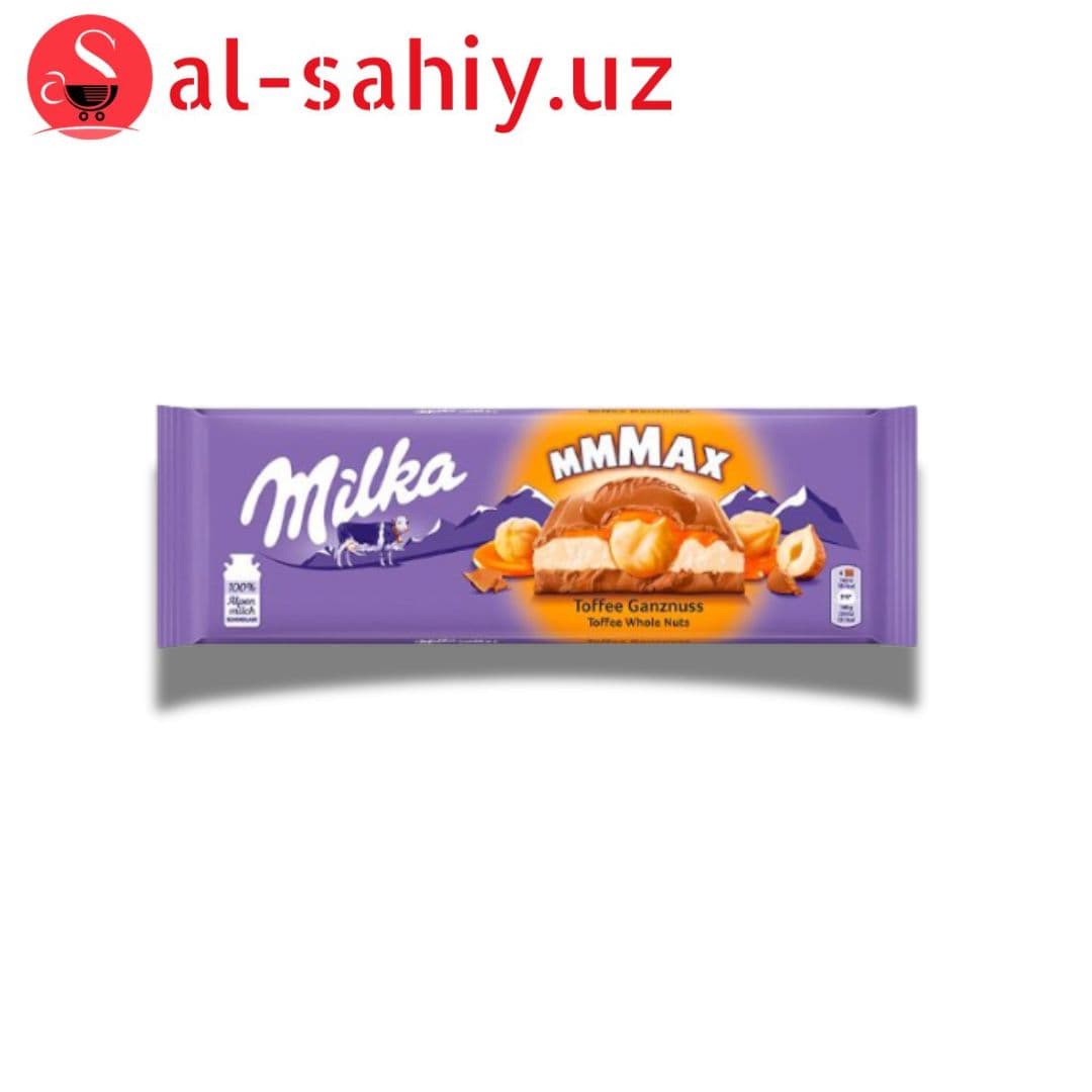 Шоколад Milka с цельным орехом и карамелью 300 г
