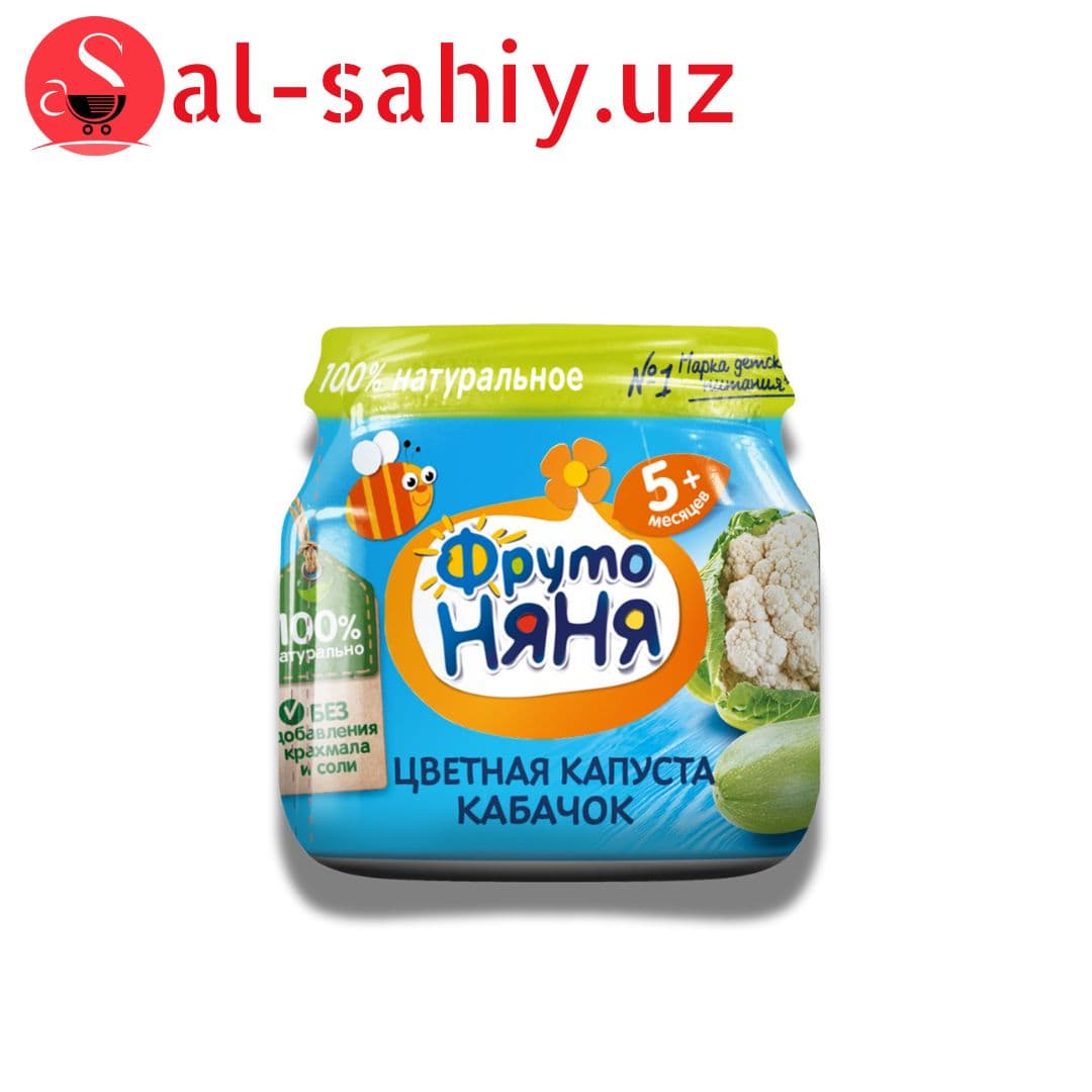 Фруто Няня 80 г Пюре натуральное из цветной капусты и кабачков