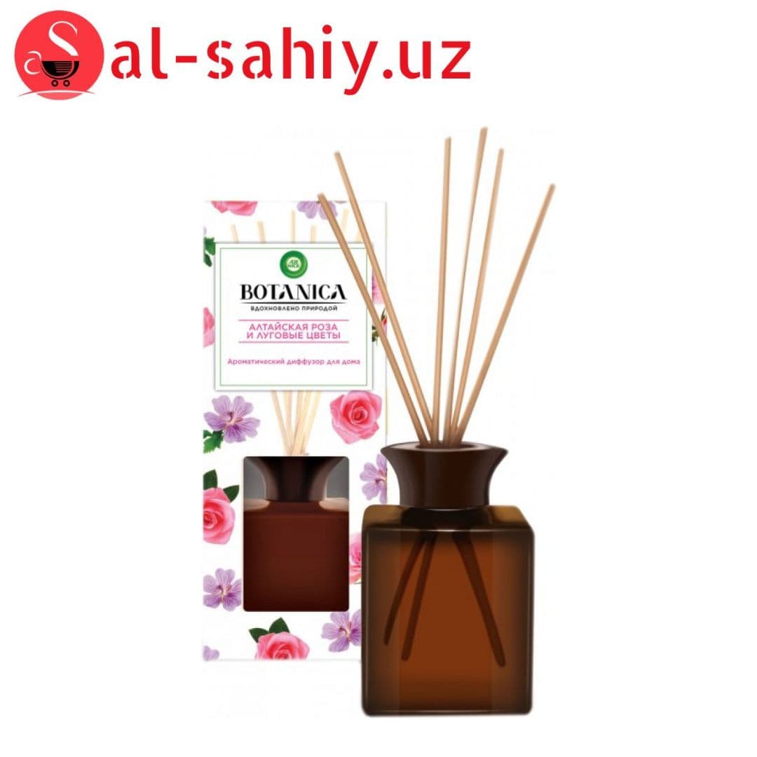 Ароматический диффузор Air Wick Botanica в комплекте с деревянными палочками Алтайская роза и луговы