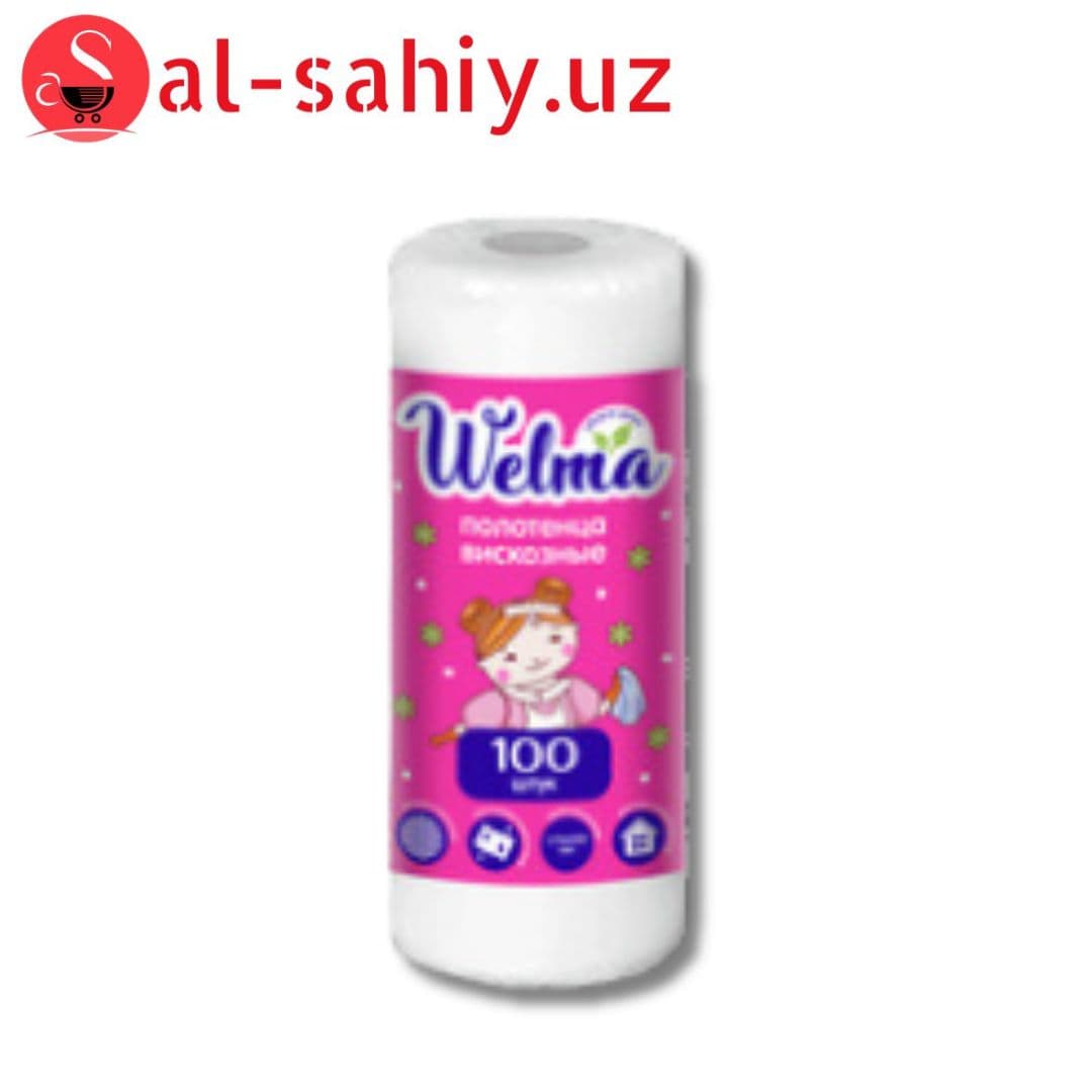 Салфетки для уборки вискозные Welma / 3 шт