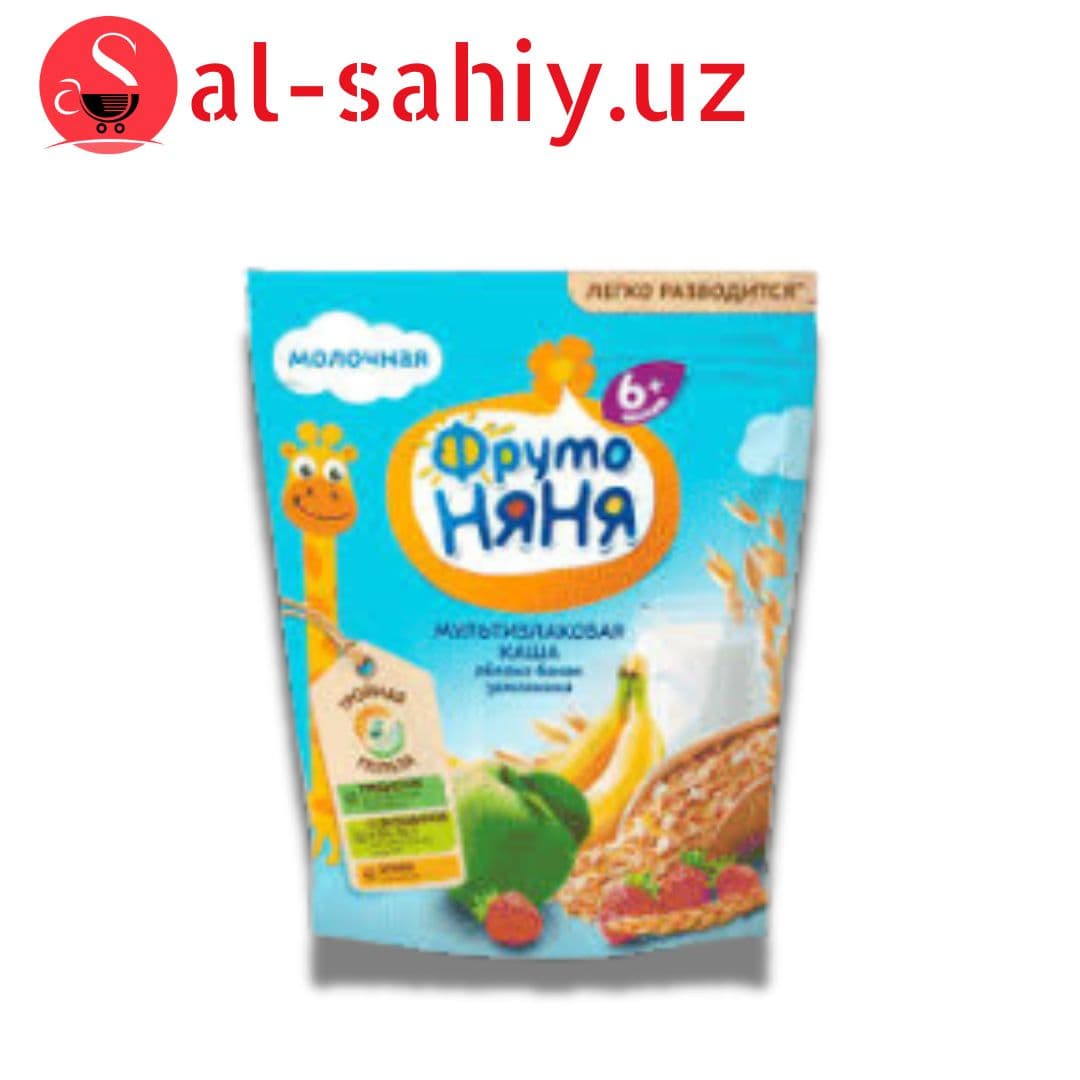 Фруто Няня 200 г Каша мультизлаковая молоко с бананом