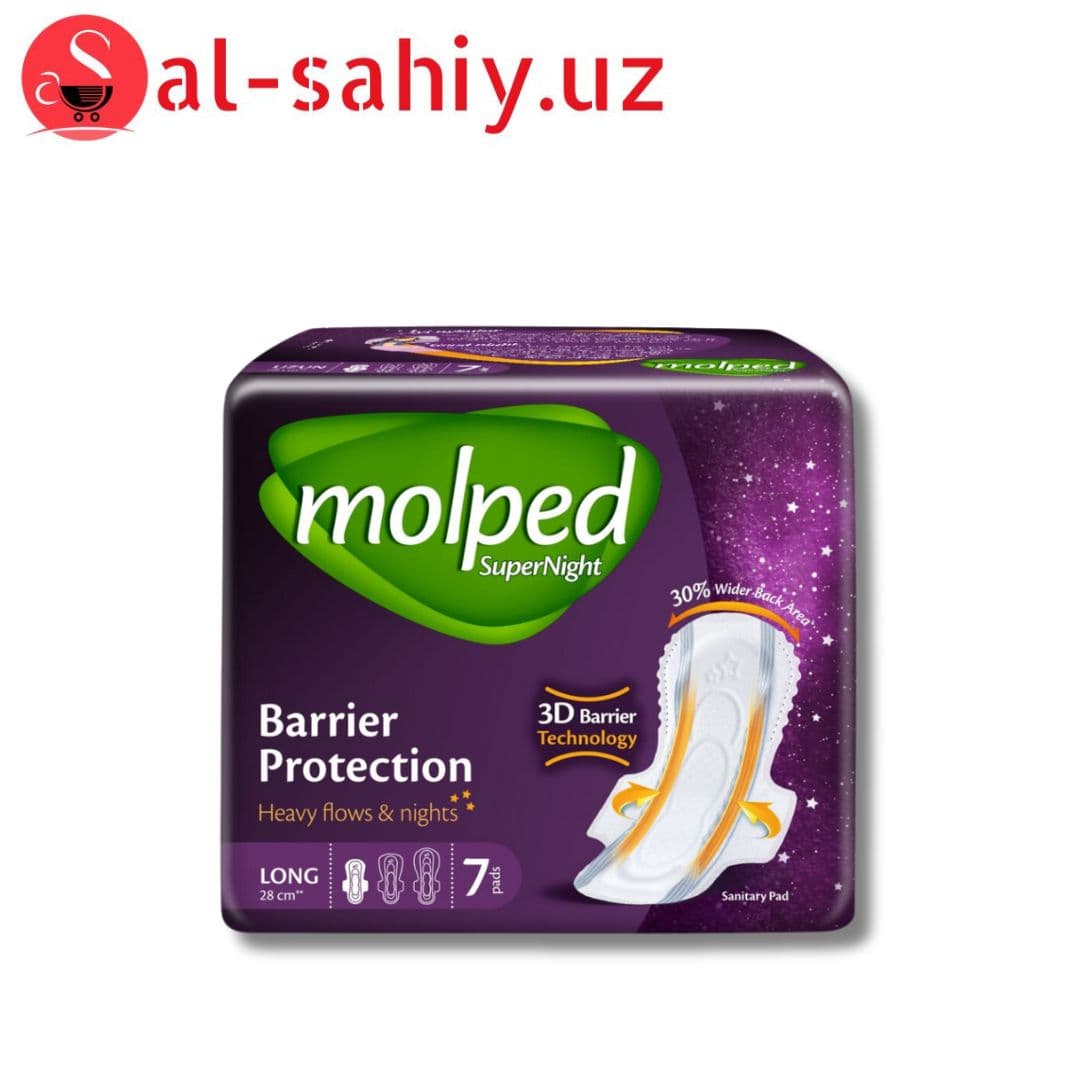 Гигиенические прокладки Molped Super Night long 7 шт (8690536806805) Подробнее: https://sholk.com.ua