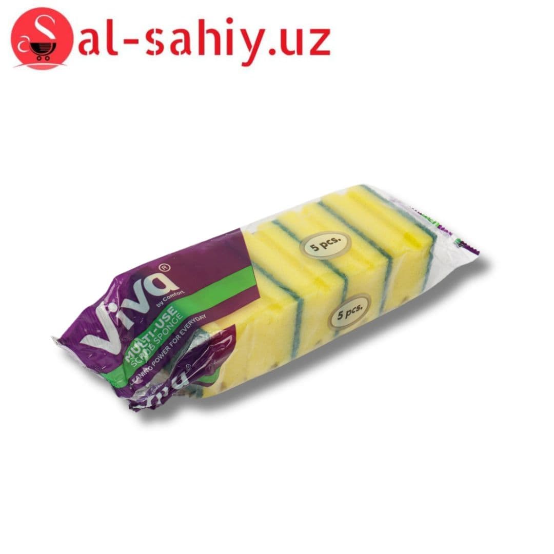 Губка Viva comfort 5 шт сред