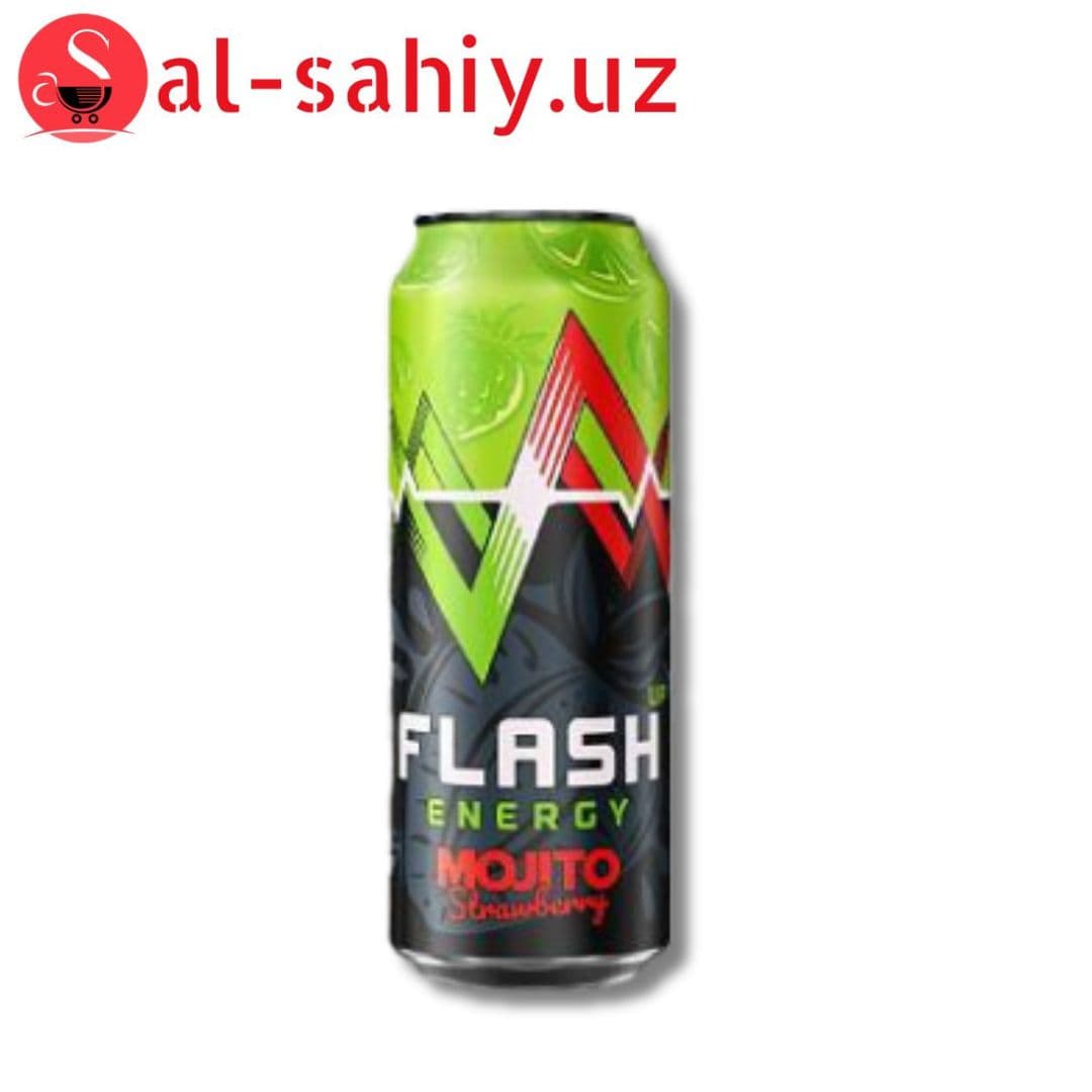 Энергетик "Flash up" мохито-клубника с кофеином и таурином (Казахстан)  0,45l