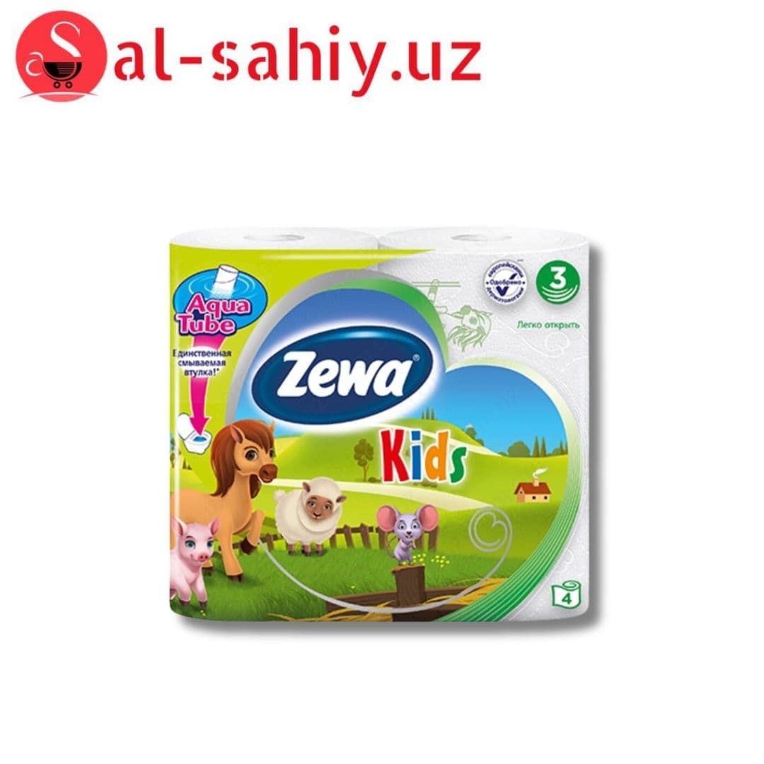 Туалетная Бумага Zewa Kids  Детская  3сл 4 рул