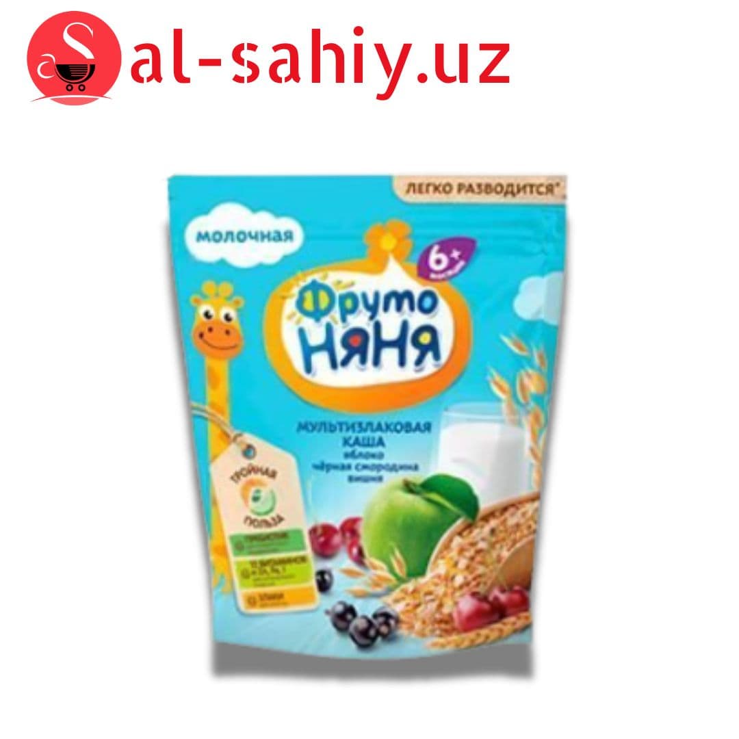 Фруто Няня 200 г Каша мультизлаковая молочная с яблокоми